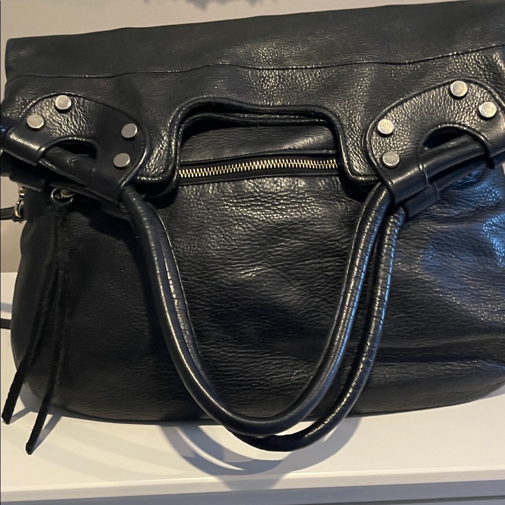 GG Boss Black Leather Handbag